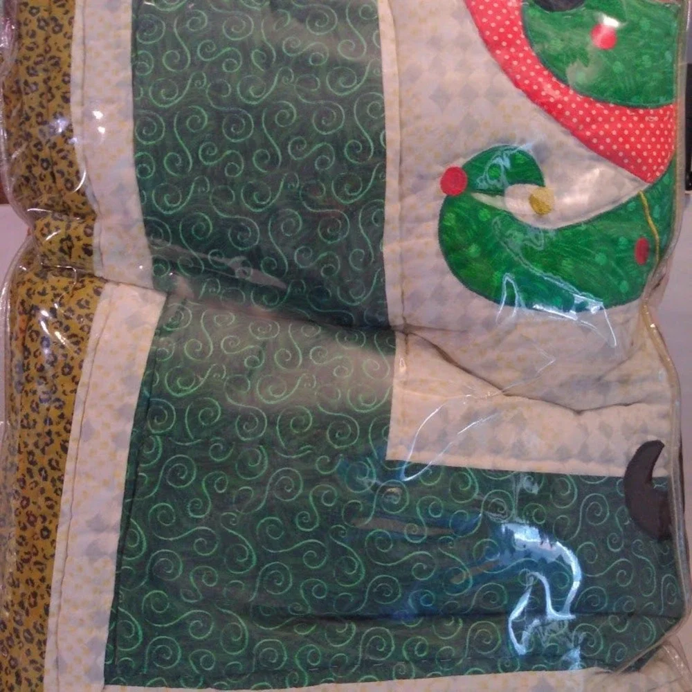 Vtg Brother Sister Design Studio Ho Ho Ho Jolly Christmas Quilt Throw 68x86 New
